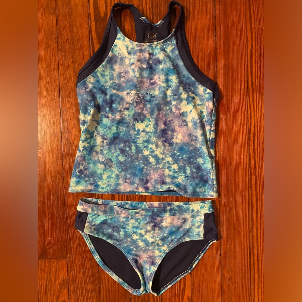 Athleta Girl Daybreak tankini top and bottom: XL//14